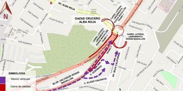 Anuncian cierre de vialidad en Tijuana ante actividades de infraestructura urbana