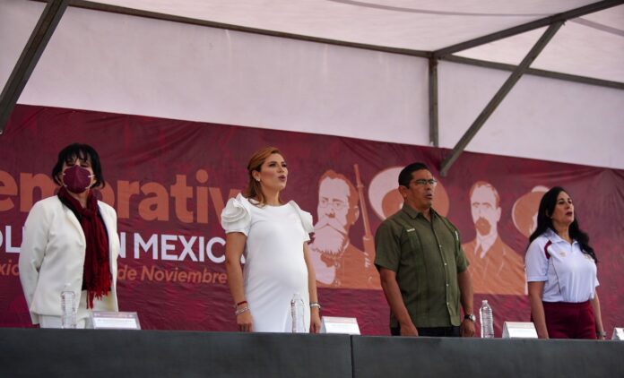 Encabeza Marina del Pilar festejo de aniversario de la revolución mexicana